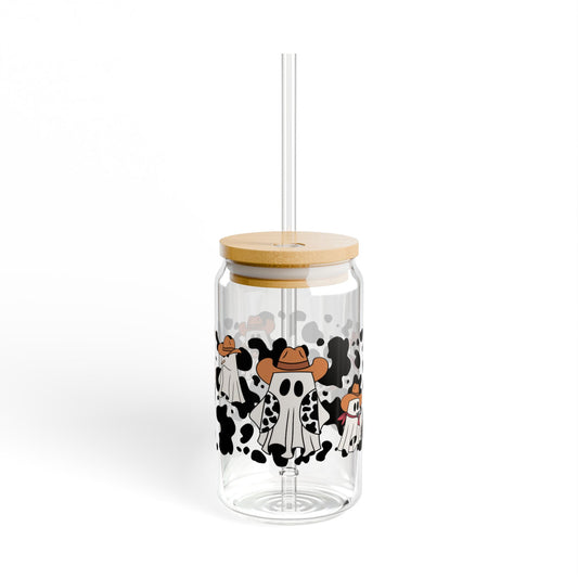 Cowbooooy Iced Coffee Glass 16oz